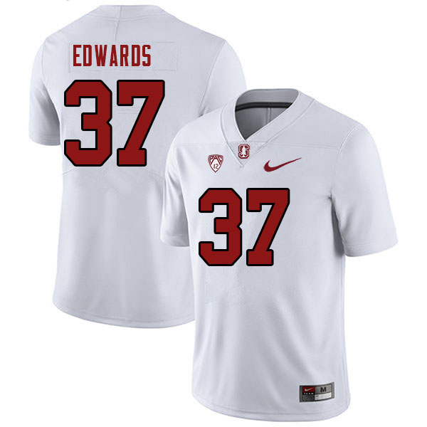 Men-Youth #37 Scotty Edwards Stanford Cardinal College 2023 Football Stitched Jerseys Sale-White
